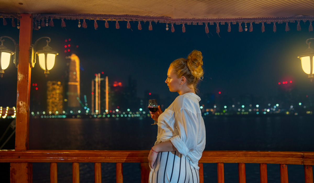 Iconic Dinner Cruise Along Creek Canal in Dhow